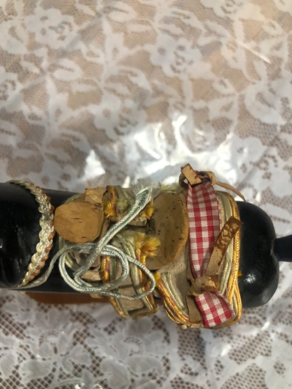 vintage wooden horse figurine, likely a handcrafted - Picture 13 of 13